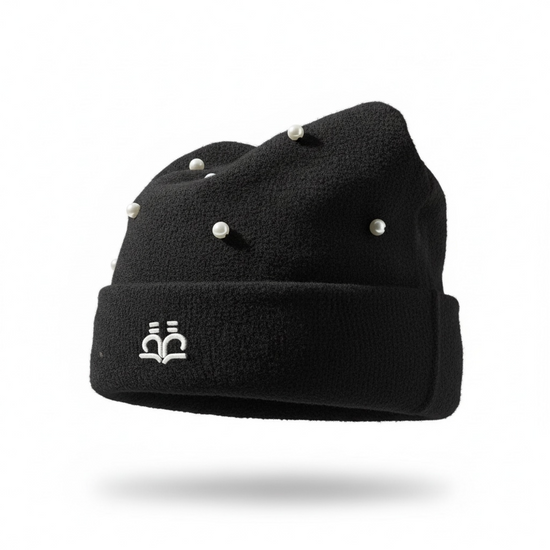 Unisex Beanie Hat Faux Pearls